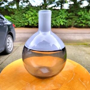 Gray Round Bulb Vase
